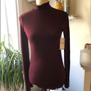 NEW! Three Dots Maroon Turtle Neck!